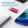 فلاش درايف USB OTG بسعة 2 تيرابايت، USB 3.0 نوع C، لأجهزة آيفون وآيباد، 1 تيرابايت، 512 جيجابايت، 256 جيجابايت، ذاكرة محمولة لسامسونج وهواوي وشاومي وأندرويد والكمبيوتر المحمول