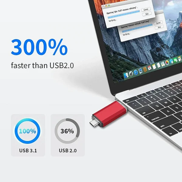 فلاش درايف USB OTG بسعة 2 تيرابايت، USB 3.0 نوع C، لأجهزة آيفون وآيباد، 1 تيرابايت، 512 جيجابايت، 256 جيجابايت، ذاكرة محمولة لسامسونج وهواوي وشاومي وأندرويد والكمبيوتر المحمول