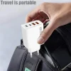 120 واط 4 منافذ USB نوع C شاحن شحن سريع كابل بيانات USB مهايئ شاحن الهاتف لسامسونج آيفون Xiaomi هواوي شاحن الجدار